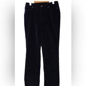 L.l. Bean women's classic black straight leg corduroy pants